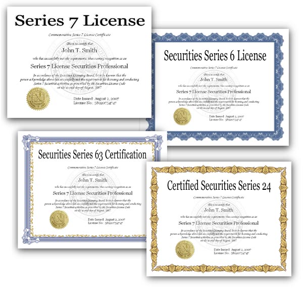 Commemorative Securities Certificate License Series