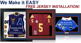 STANDARD Jersey Framing w/ Logos Football, Baseball, Basketball, Hockey &  Soccer