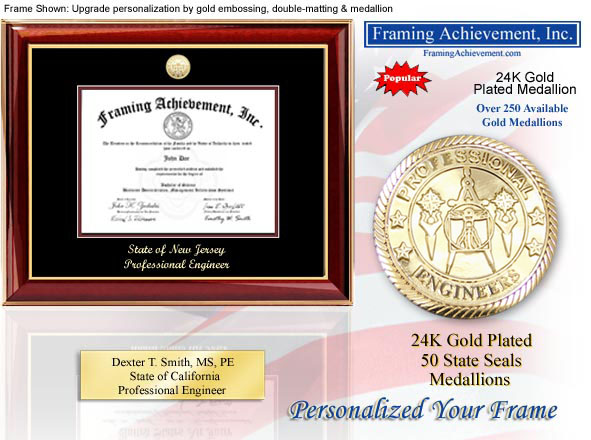 Wholesale Professional Engineer Gifts And Certificate Frames By 