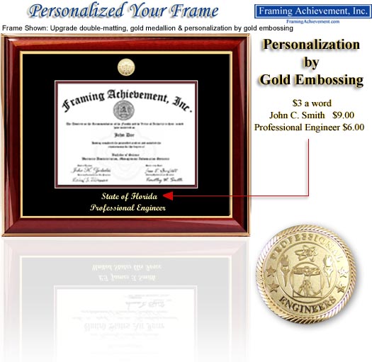 Professional Engineer License Broker Certificate Frames and ...